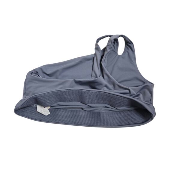 Fabletics Gray Asymmetrical Double Strap Midi Bra NEW Women's XXL 1X - Picture 5 of 10